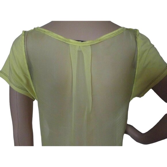 Leifnotes T-shirt Blouse Womens Small Yellow Gossamer Top ties Anthropologie - Picture 6 of 13